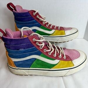 Vans Unisex Sk8 Hi Rainbow Colorblock Sneakers Shoes Men’s 9.5 Women’s 11